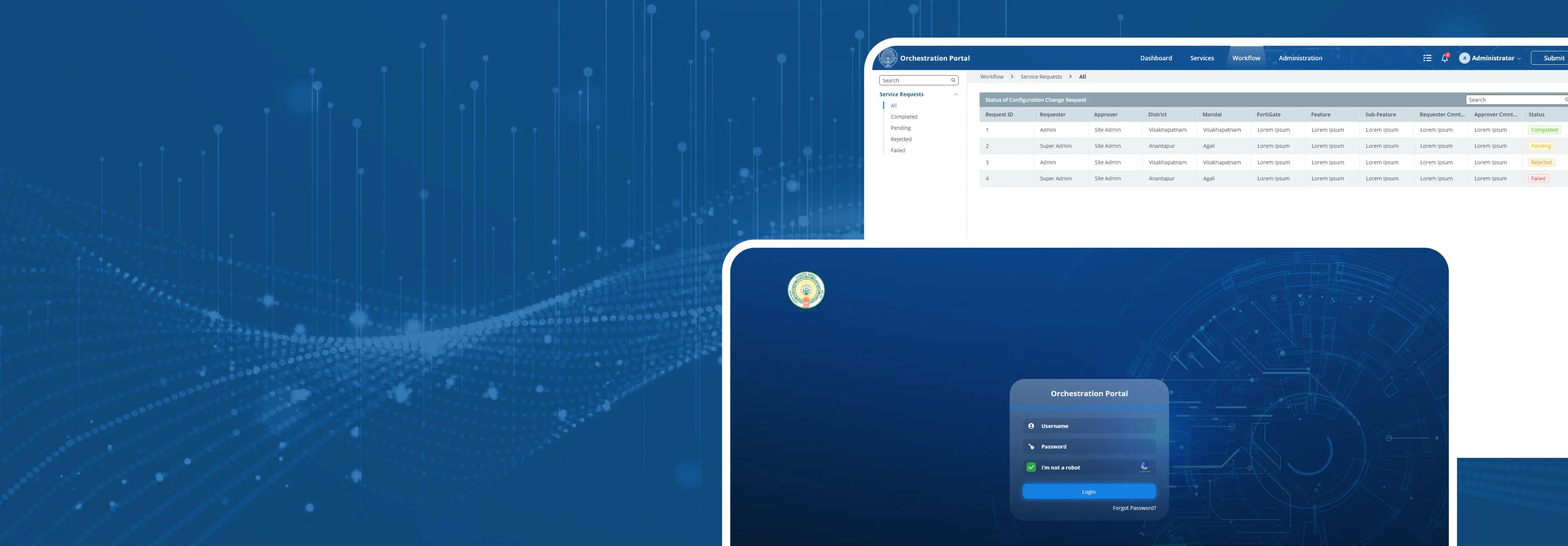 Democratized Self-Service Portal (A Govt Project, AP State, India)